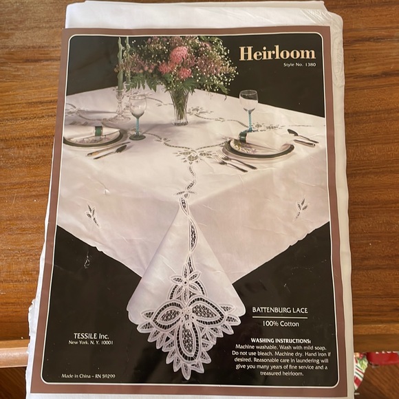 Tablecloth Elegance in Embroidery styled by Tessie.